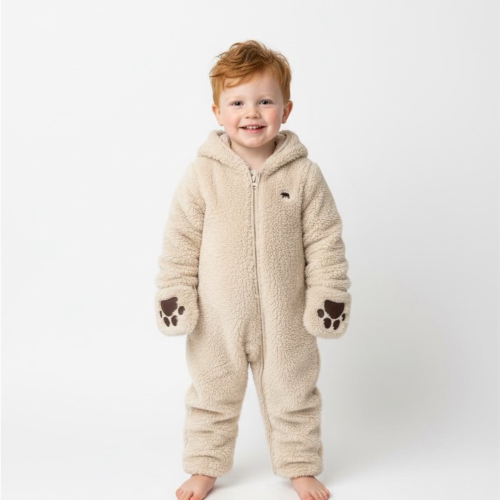 Bear paw Cozy Cream Kids One Piece